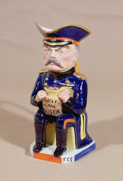 Toby Jug depicting Lord Kitchener, crafted by Wilkinson, 1915 by Francis Carruthers Gould